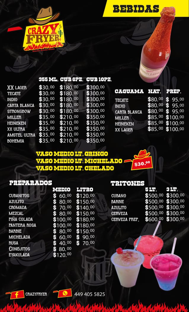 Las bebidas de nuestro menú